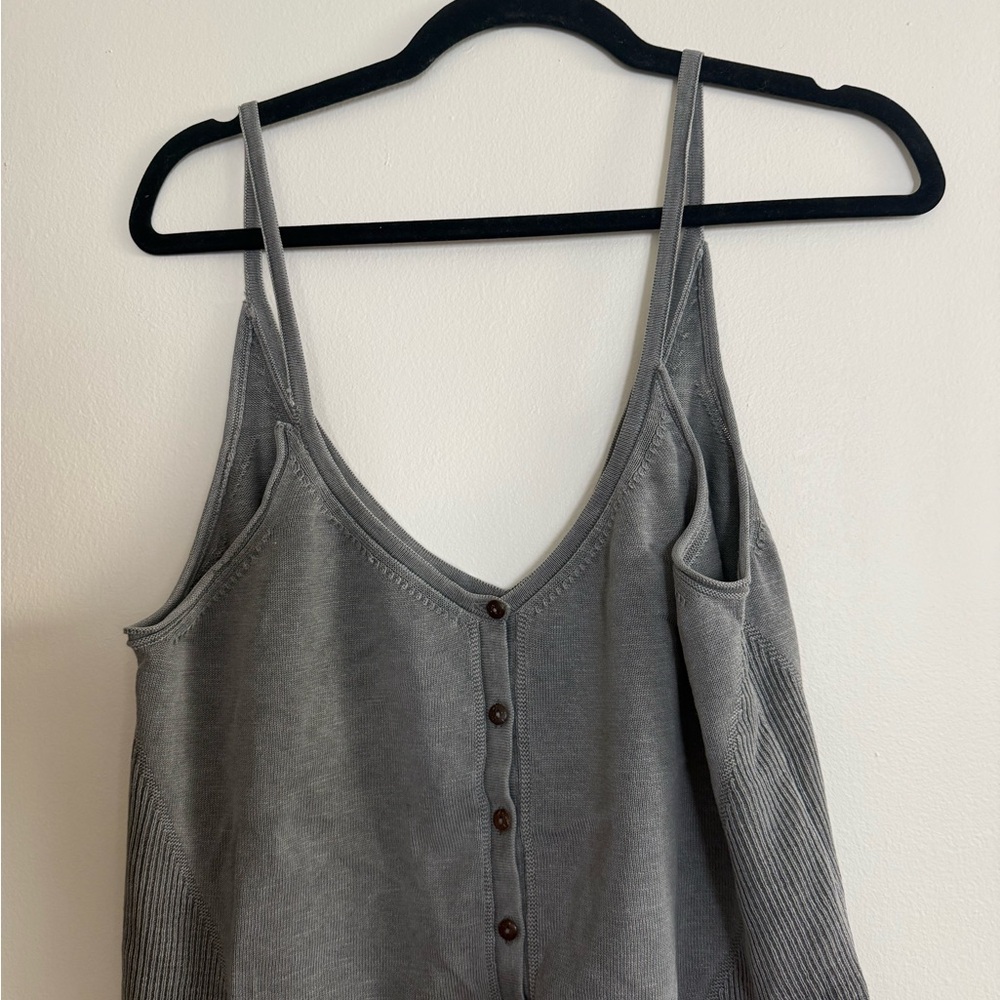 We The Free Gray Button-Up Camisole